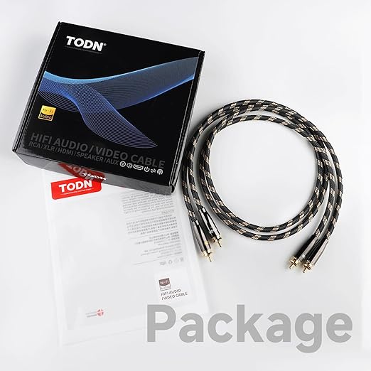 TODN HiFi RCA Cables Audiophile, Double Shielded RCA Cable Male to Male Stereo - Image 8