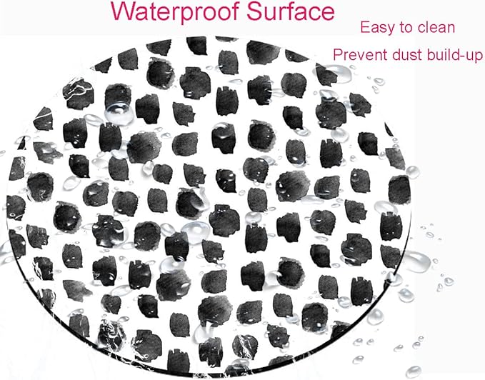 Round Mouse Pad, Polka Dot Print Premium-Textured Mouse Mat, Small Non-Slip - Image 4
