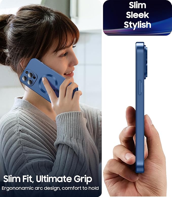 Magnetic for iPhone 15 Pro Max Case Slim Soft Silicone Bumper Shockproof - Image 6