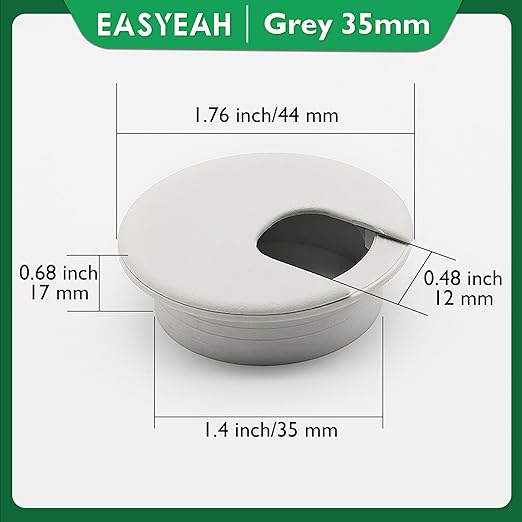 5 Pcs Desk Grommet 1-3/8" / 35 mm, Desk Cord Hole Cover, Cable Grommet ABS - Image 8