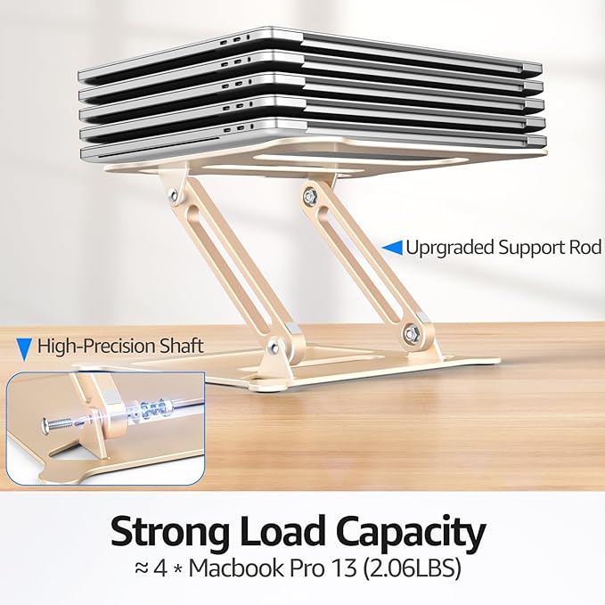 Urmust Laptop Notebook Stand Holder Adjustable Ultrabook Stand Riser Portable - Image 5