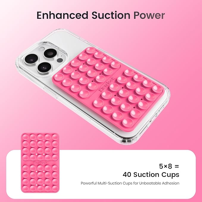 2PCS Silicone Suction Cup Phone Case Mount Double Sided, Hands-Free Phone - Image 3
