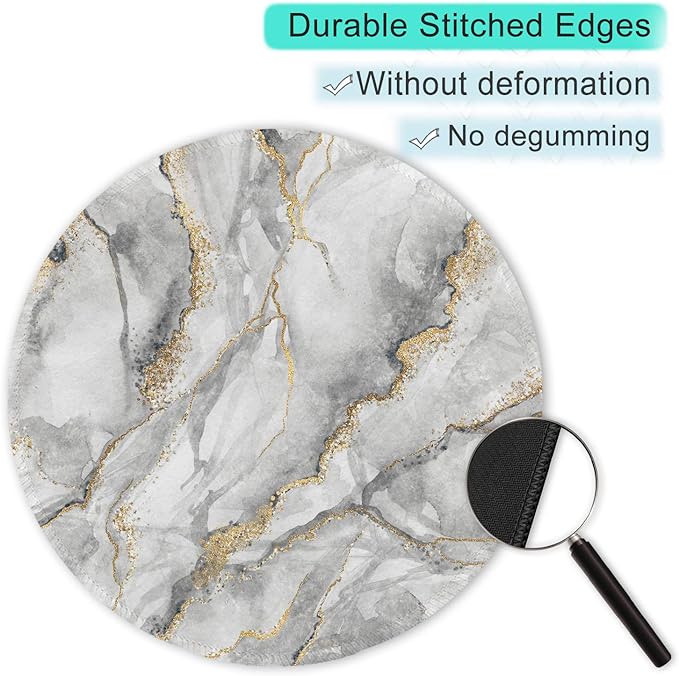 ITNRSIIET Round Mouse Pad with Stitched Edge Premium-Textured Waterproof - Image 5