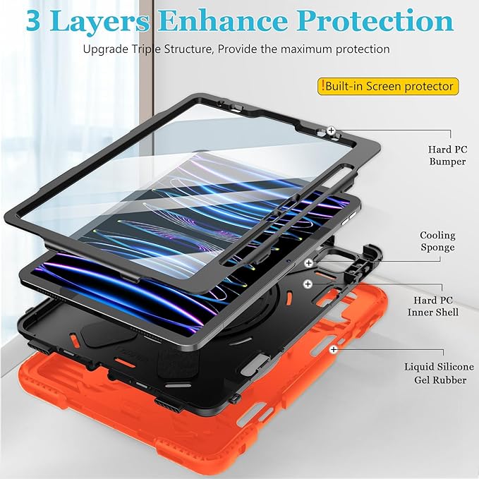 Case for iPad Pro 11 Inch 2022/2021/ 2020/2018: Silicone Cover for iPad 11 Inch - Image 6