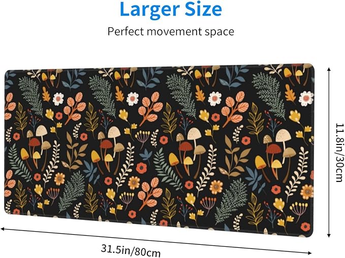 Gaming Mouse Pad Floral Desk Mat, Botanical Mouse Pad, Vintage Desk Mat - Image 2