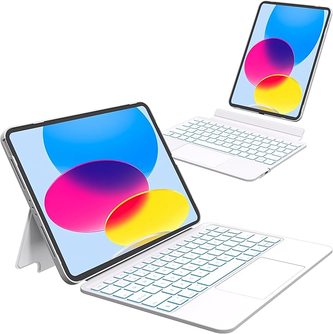 Keyboard Case for iPad 10th Generation and iPad 11th, Magnetic Detachable by Otuoor