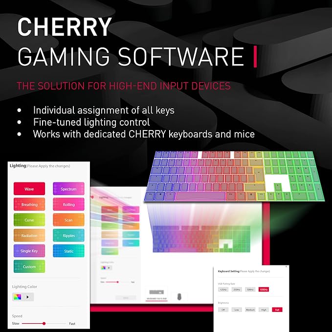 Cherry MX 3.0S Wireless Mechanical Gaming Keyboard. Aluminum Housing Built - Image 5