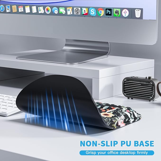 Mouse Pad with Wrist Rest, Ergonomic Mousepads with Wrist Support, Soft Lycra - Image 4