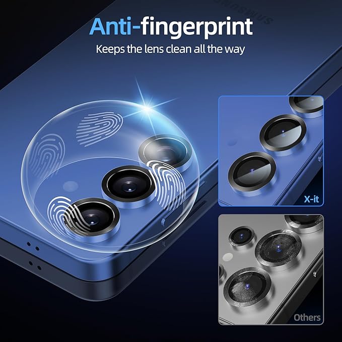 X-it Camera Lens Protector for Samsung S25, 9H Tempered Glass, Independent - Image 6