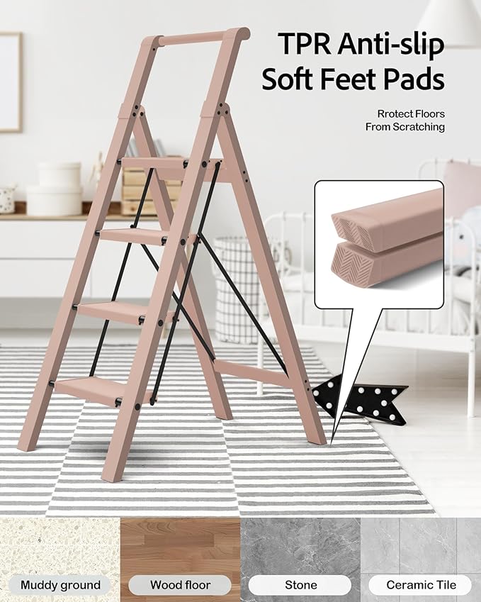 Taranta 4 Step Ladder, Lightweight Aluminum Step Stool - Image 7