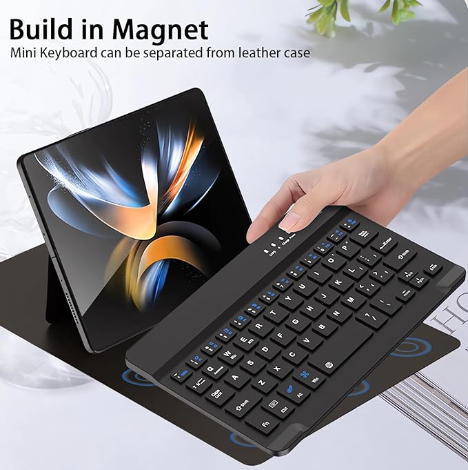 for Samsung Galaxy Z Fold 7 6 5 Keyboard and Mouse, Portable Mini 7.9 inch - Image 5