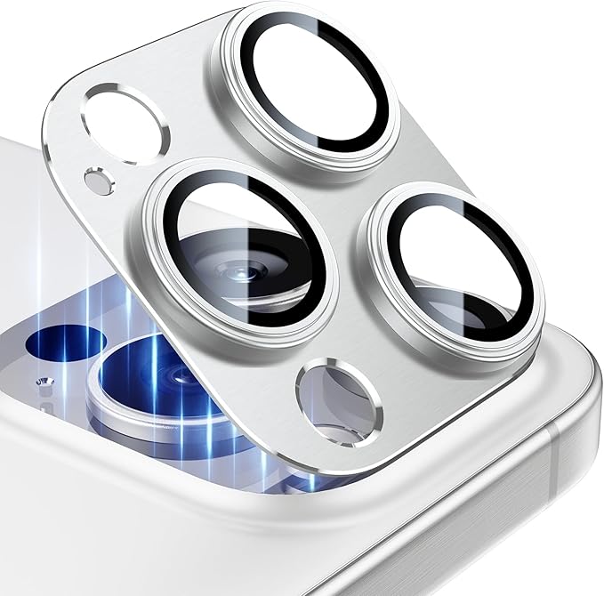Esanik Upgrade 2 Pack for iPhone 16 Pro/iPhone 16 Pro Max Camera Lens Protector by Esanik