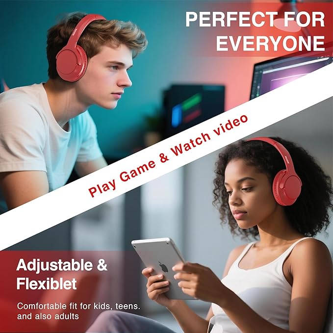 MIDOLA Bluetooth Headphones Over Ear 68H Playtime 6 EQ Wireless Headset - Image 7