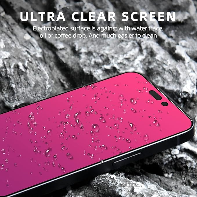 EGKimBa for iPhone 17 Pro Privacy Screen Protector, Gradient Color Tempered - Image 7