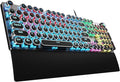 AULA F2088 Typewriter Style Mechanical Gaming Keyboard Blue Switches, Rainbow by AULA