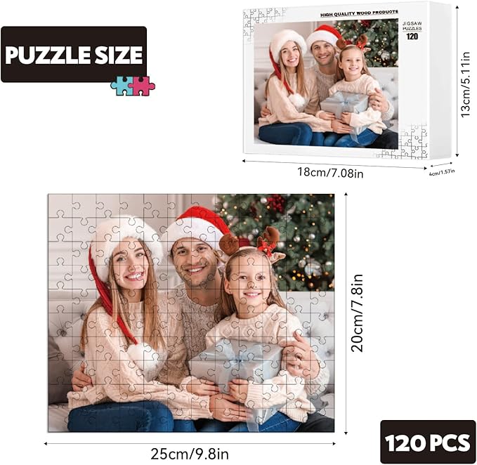 Custom Puzzles from Photos, Personalized Natural Wood Puzzle - Image 2