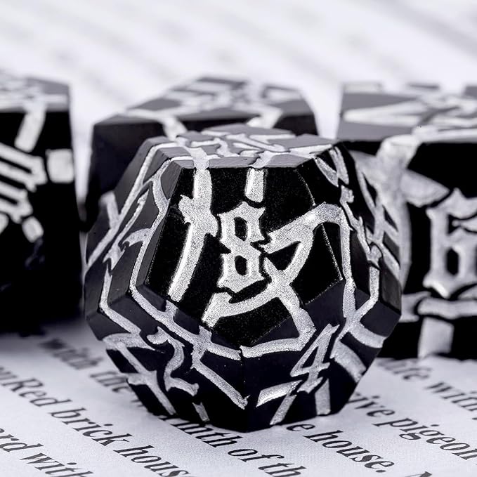 D&D Stripe Dice Set, Crack Polyhedral Dice - Image 4