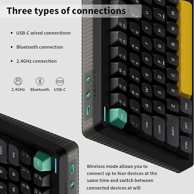 nuphy Halo96 V2 Wireless Keyboard, Gasket Structure, 96% Hot Swappable Gaming - Image 3