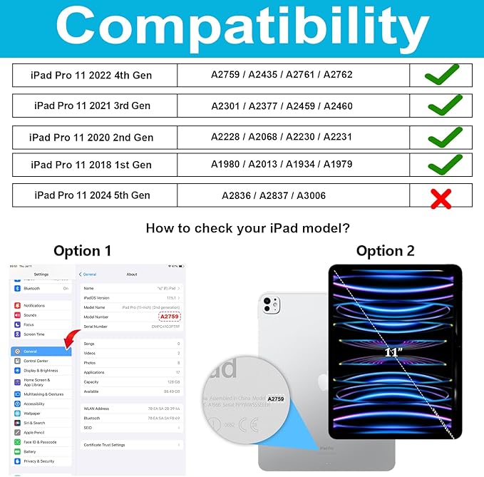 Case for iPad Pro 11 Inch 2022/2021/ 2020/2018: Cover for iPad 11 Inch 4th/ - Image 2