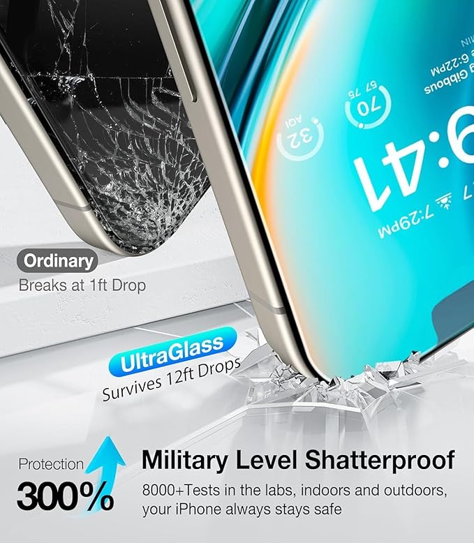 UltraGlass Ultra 9H+ Glass for iPhone 13/13 Pro Privacy Screen Protector Glass - Image 5