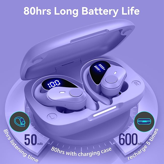 GOLREX Active Noise Cancelling Ear Buds Wireless Earbuds Bluetooth Headphones - Image 3