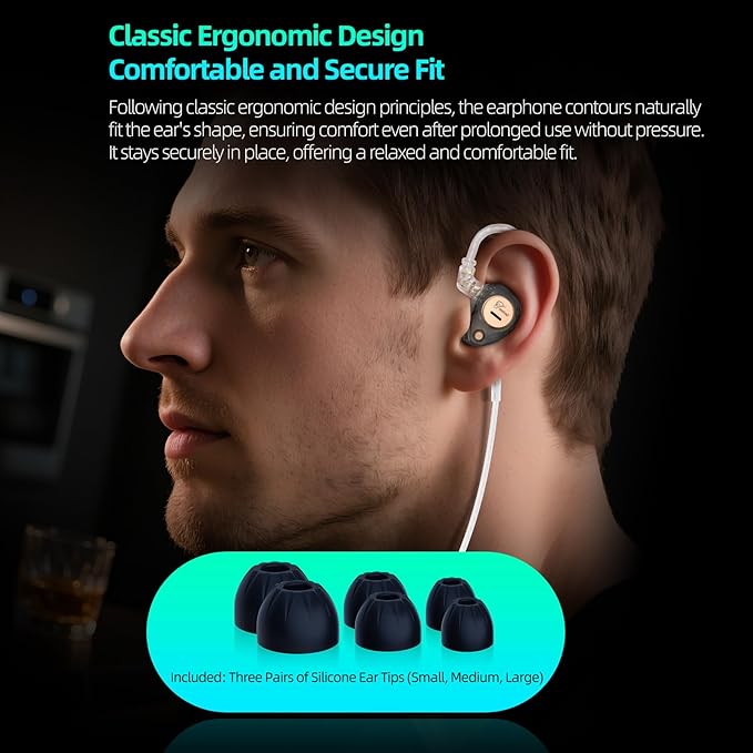 KZ Taurus in Ear Monitor Headphones, Horizontal 2DD Gaming IEM Earbuds Wired in - Image 8