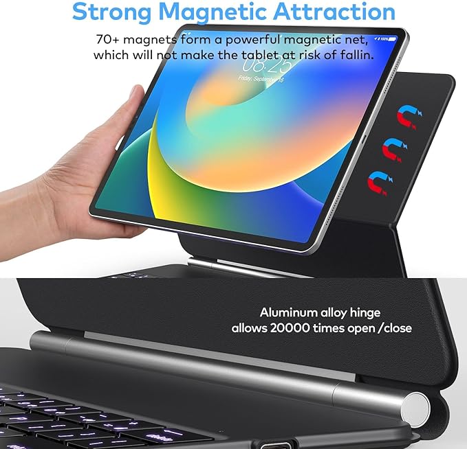 Keyboard Case for iPad Air 11-inch & iPad Pro 11 inch – Magic-Style Magnetic - Image 5