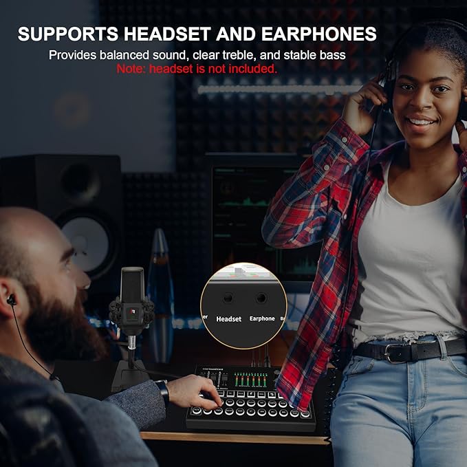 RHM Podcast Equipment Bundle, All-in-One Audio Interface DJ Mixer - Image 6