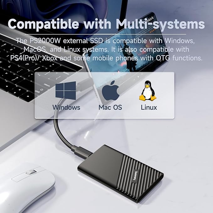 fanxiang 500GB External SSD Portable, USB C External Solid State Drive External - Image 3