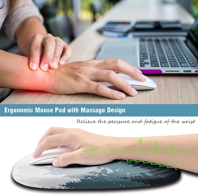 Ergonomic Mouse Pad Wrist Support, Mouse Pad - Image 3