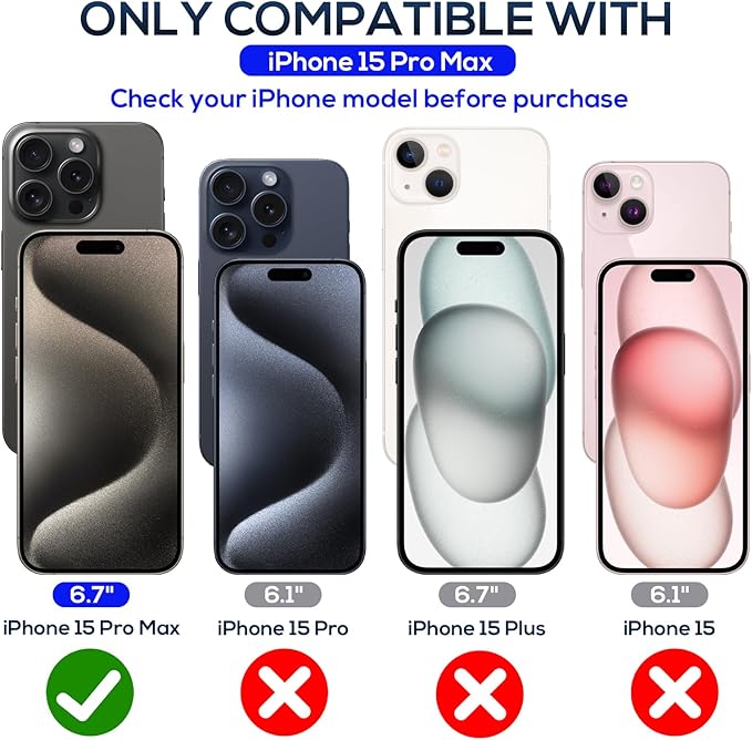 Screen Protector for iPhone 15 Pro Max, HD Clear, 9H Hardness, No Bubbles - Image 2