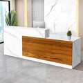 Reception Desk with Counter Modern Checkout Counter with Lockable Drawer by Unknown