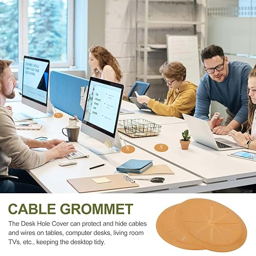 PATIKIL Desk Grommet 3-3/16", Light Brown - Image 7