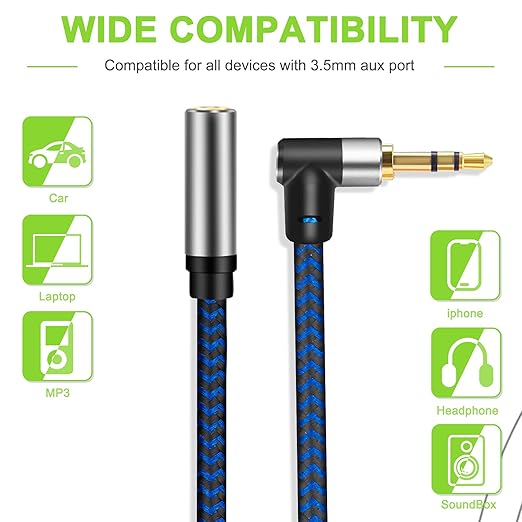 3.5mm Male to Female Extension Stereo Audio Extension Cable 25FT, - Image 2