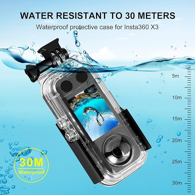 PULUZ 30m/98ft Dive Case for Insta360 X3 Underwater Waterproof Housing Cover - Image 4