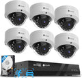 4COVR 8 Channel Security Camera System, 6X 5MP IK10 Vandal-Proof Wired by 4COVR