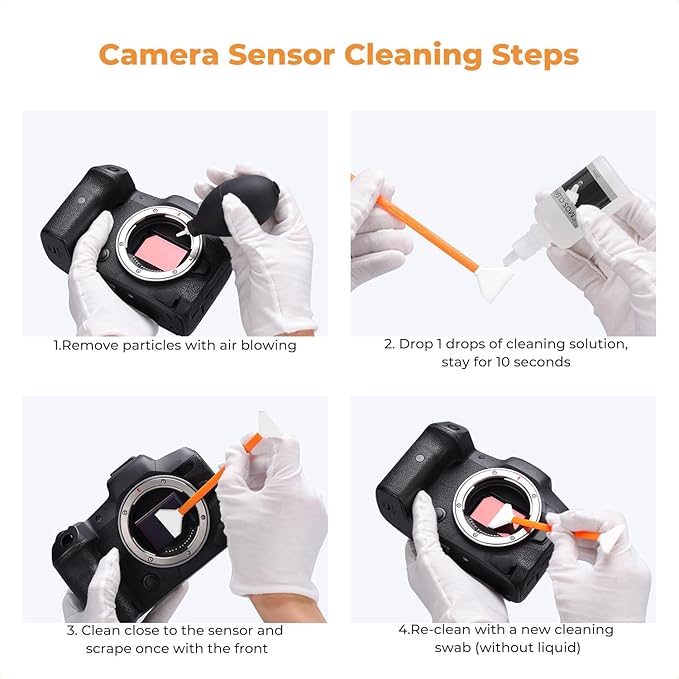 K&F Concept 14pcs Double Tipped 24mm APS Full Frame Sensor Cleaning Swab - Image 7