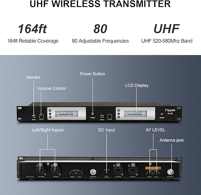 UHF Dual Wireless in-Ear Monitor System - Image 5