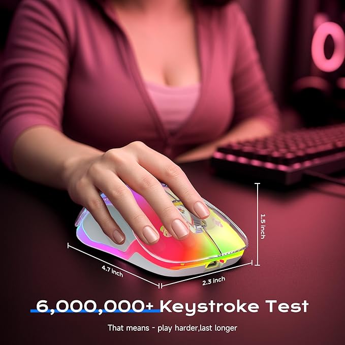 memzuoix 2.4G LED Wireless Mouse, Rechargeable Ergonomic Mouse - Image 8