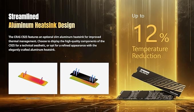 KLEVV CRAS C925 500GB M.2 2280 NVMe PCIe Gen4x4 Internal Gaming SSD - Image 5