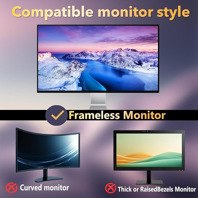 Magnetic 2 Pack Invisible Hidden Design Computer Privacy Screen Filter 24 Inch - Image 8