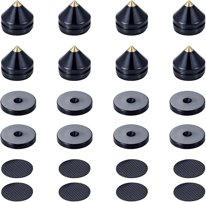 Speaker Spikes Floor Protectors 8pcs, Light Weight Shockproof Speaker Isolation by HifiAudio
