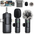3-in-1 Mini Microphone for iPhone: Wireless Lavalier Microphones for by MENERESAS