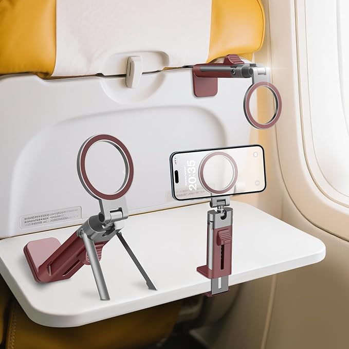 Airplane Phone Holder Mount, 360° Adjustable Hands-Free Mount, Flying Desk Home by YAGHVEO