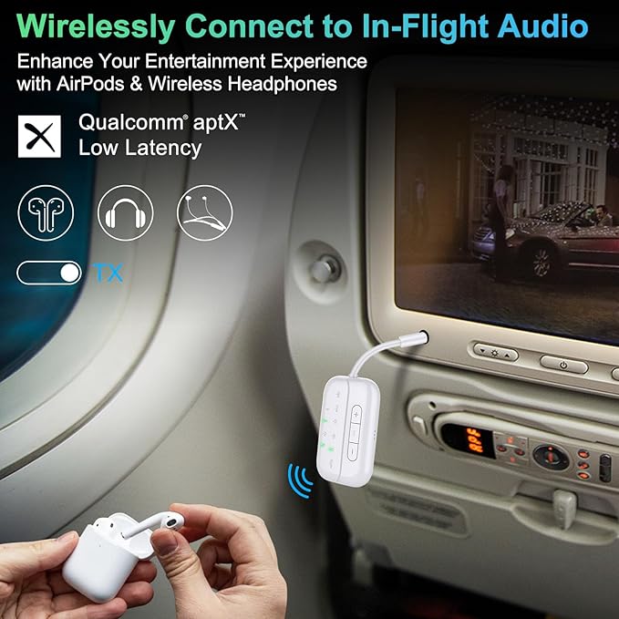 Bluetooth Transmitter Receiver, 2-in-1 V5.3 Wireless Adapter - Image 3