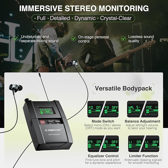 Phenyx Pro Wireless in-Ear Monitor System, Stereo IEM System - Image 4