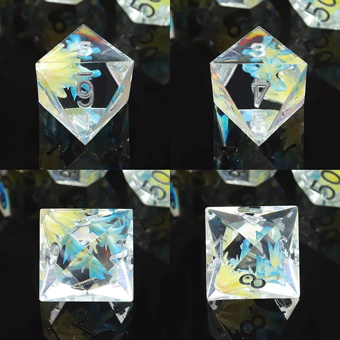 Haxtec Flower DND Dice Set Sharp Edge Dice - Image 7