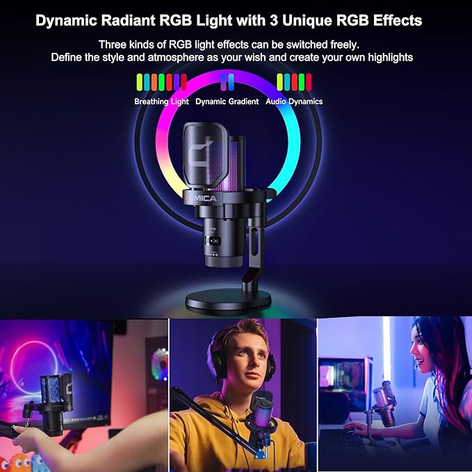 COMICA Wireless USB Microphone for Computer and Smartphone, 48kHz/24bit RGB - Image 6
