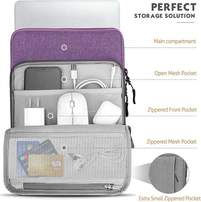 MoKo Laptop Sleeve Bag for 13.3-14 Inch, Notebook Carrying Case - Image 6