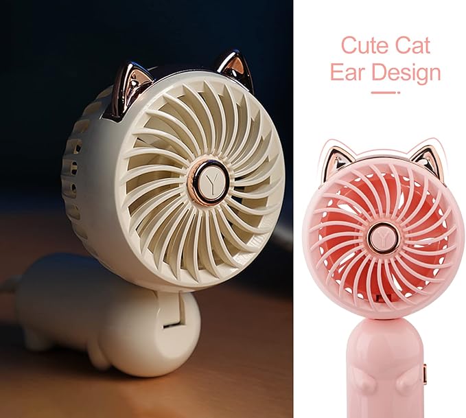 QearFun Handheld Lanyard Fan Portable, Mini Hand Held Fan - Image 3